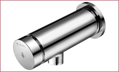 Schell thermostatic shower valve, sleek chrome finish for modern bathrooms, ensures precise water temperature control, ideal for luxury bathroom renovations and installations.