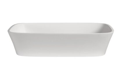 Sleek modern white bathtub ideal for contemporary bathroom designs in South Africa. Perfect for luxurious baths and stylish bathroom renovations. High-quality ceramic or acrylic finish.