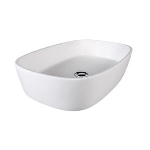 Sleek modern freestanding bathroom basin with a smooth white finish, ideal for contemporary bathroom designs and versatile installations in South African homes.