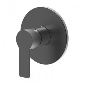 Black modern bathroom shower diverter valve, stylish and functional plumbing fixture, perfect for contemporary bathroom renovations in South Africa.