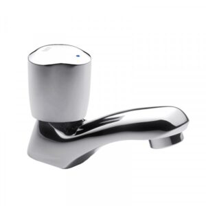 Sleek modern chrome bathroom mixer tap with a minimalist design, perfect for contemporary bathroom renovations and installations in South Africa, durable and water-efficient.