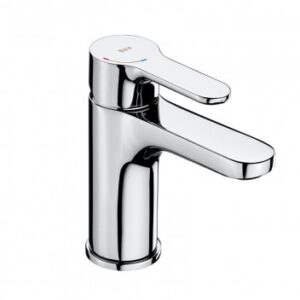 Chrome bathroom basin mixer tap for modern bathroom sink or vanity, durable and stylish fixture.