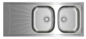 Stainless steel double kitchen sink with modern design and durable finish, ideal for contemporary South African kitchens. Perfect for functionality and style in your home.