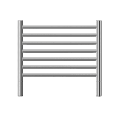 Stainless steel heated towel rail for bathrooms, modern and durable towel warmer.