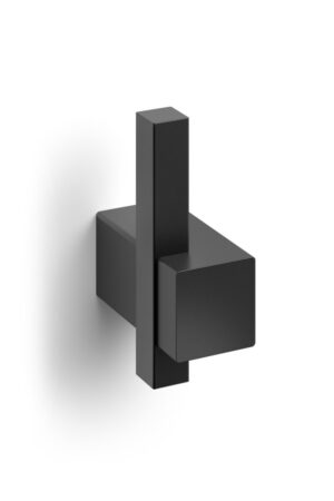 Modern black bathroom door handle, minimalist design, perfect for contemporary bathrooms. Durable and sleek hardware for stylish bathroom renovation projects.