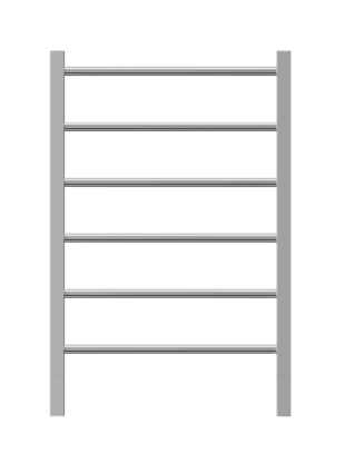 Alt text: Stainless steel towel rack with multiple bars suitable for bathroom and laundry rooms.