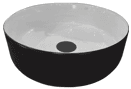 Gio Sianna Round Counter Top Basin Black & WHITE