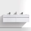 R1600WH Simplicity 1600 Vanity & Basin – High Gloss White
