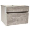 R600CEM Grey bathroom vanity unit with sleek modern design, ideal for contemporary bathrooms in South Africa. Perfect for stylish storage and bathroom organization.